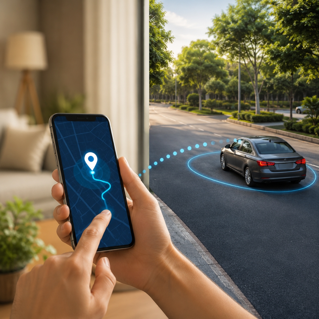 Car tracking device installed inside a car for real-time GPS monitoring